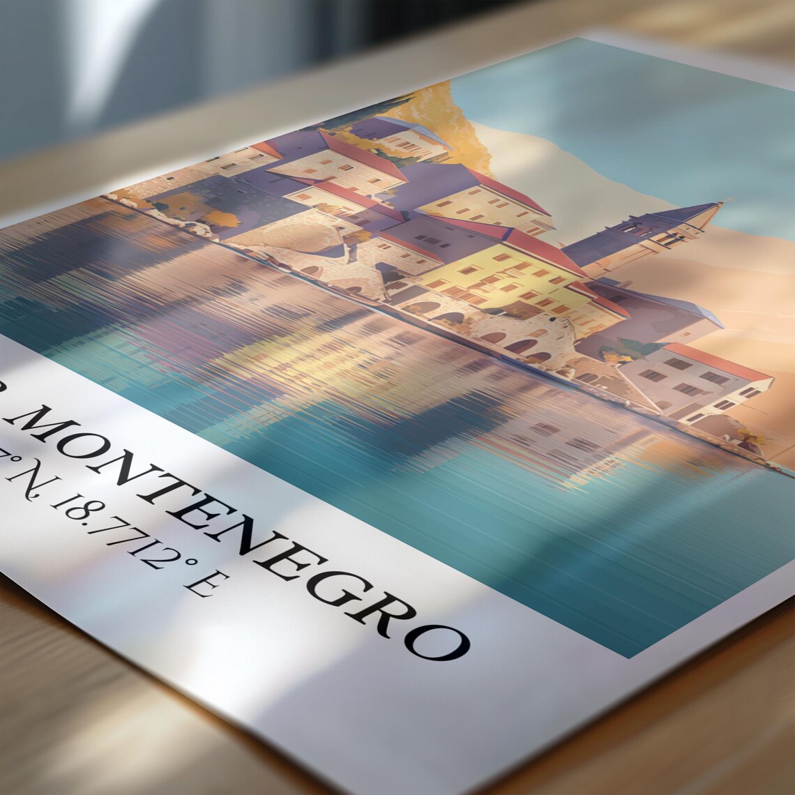 Kotor Montenegro Bay Old Town Church Tower Retro Travel Poster - Image 7