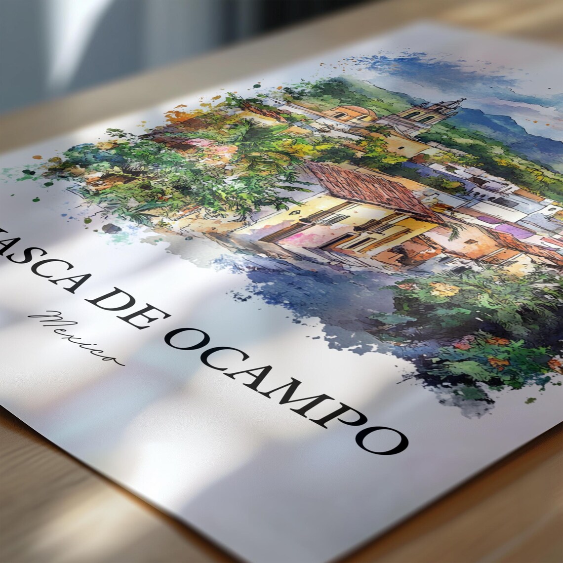 Huasca de Ocampo Mexico Verdant Hillside Church Lush Town Poster - Image 6