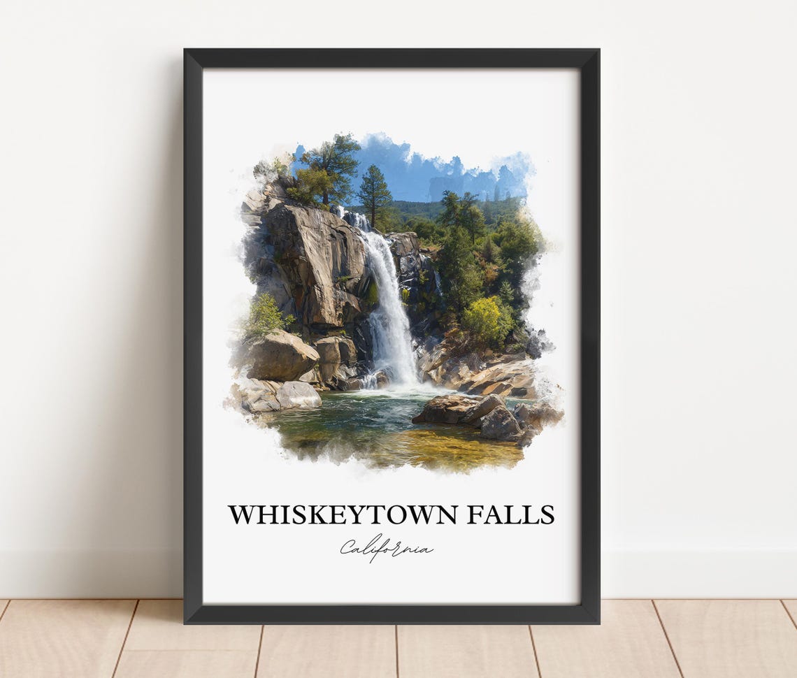 Whiskeytown Falls Redding California Granite Waterfall Poster - Image 3