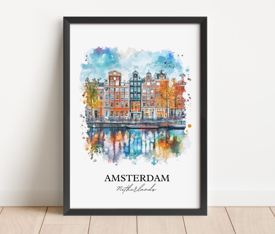 Amsterdam Housewarming Travel Poster - Image 3