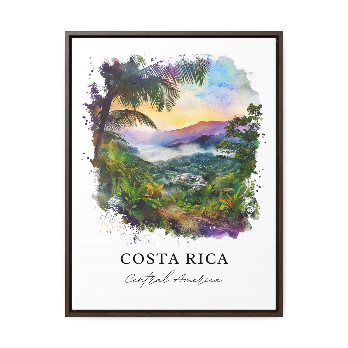 Costa Rica Watercolor Travel Poster, Central America - Image 2