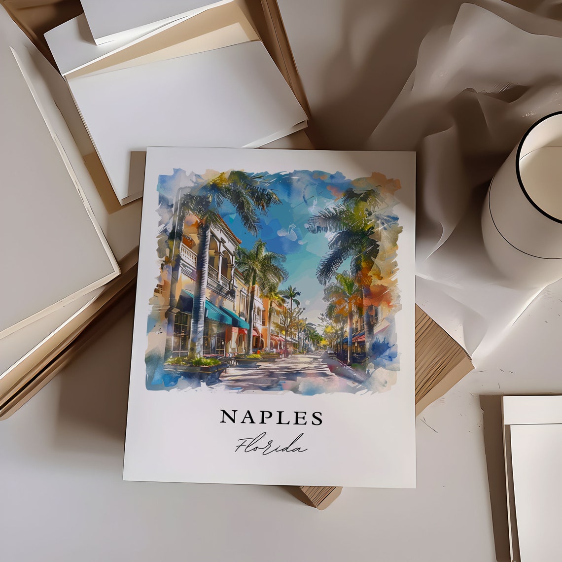 Naples Florida Travel Poster, Housewarming Wall Art - Image 6