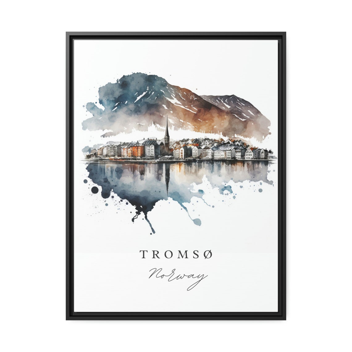 Tromso Norway Travel Poster, Custom Text Personalized - Image 3