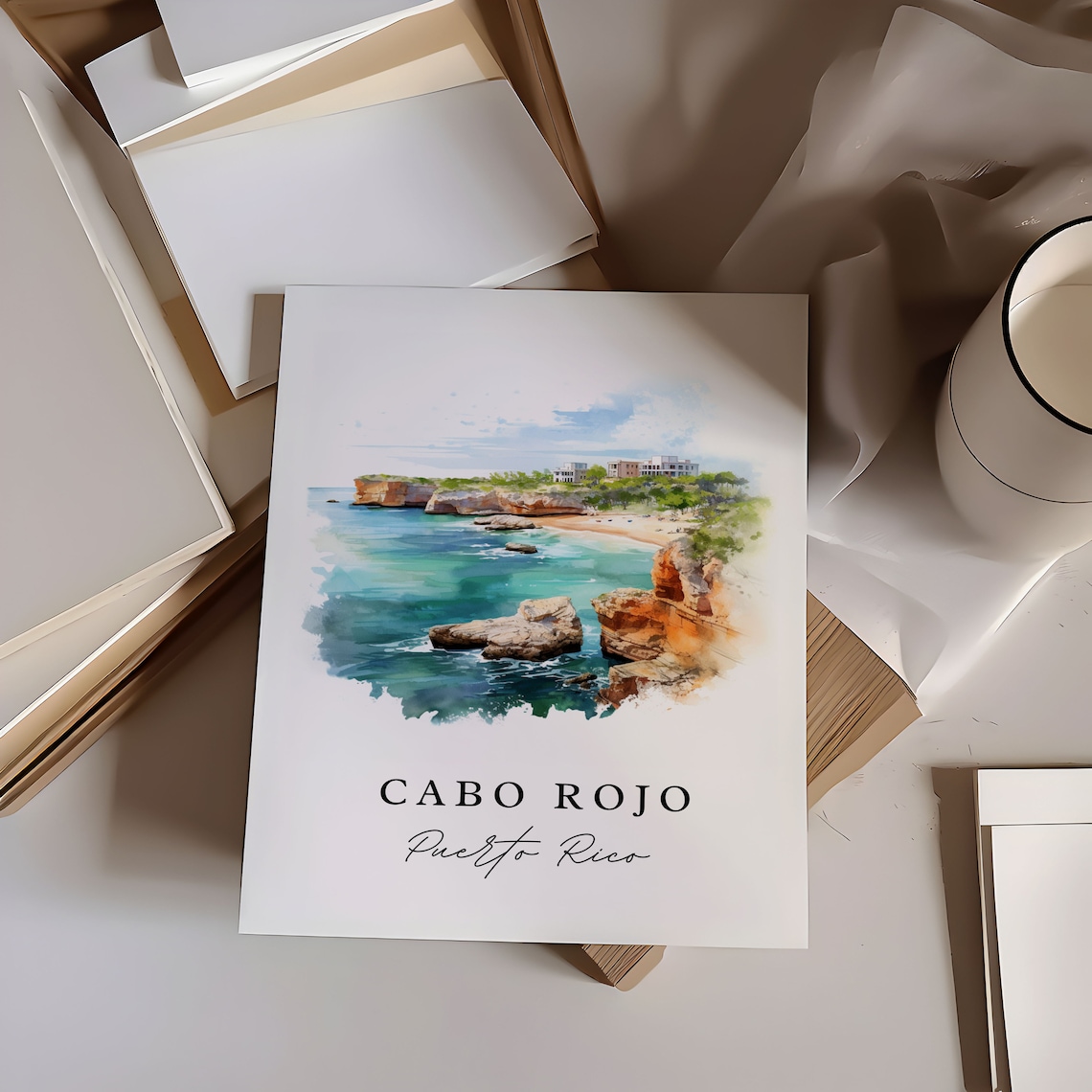 Cabo Rojo Puerto Rico Custom Text Art Print - Image 6
