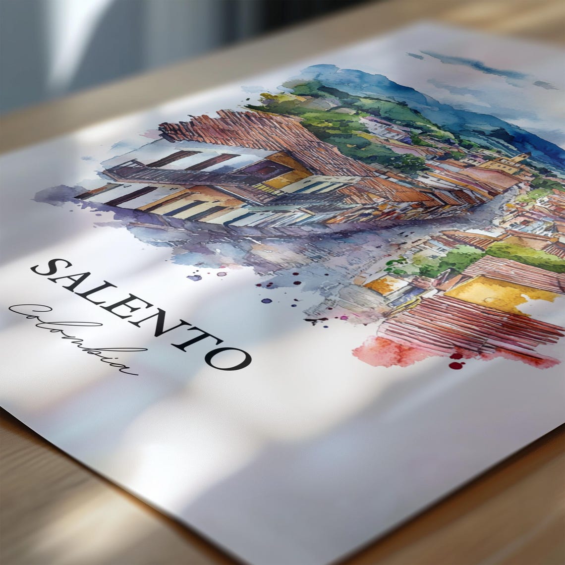Salento Colombia Wall Art Print Bogot Watercolor Gift Travel Poster Housewarming - Image 6