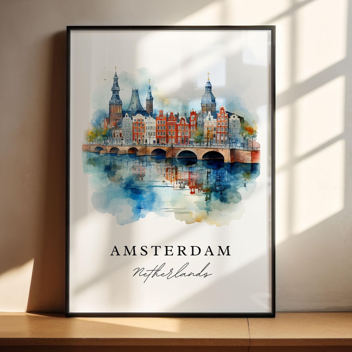 Amsterdam Custom Text Travel Poster, The Netherlands - Image 4