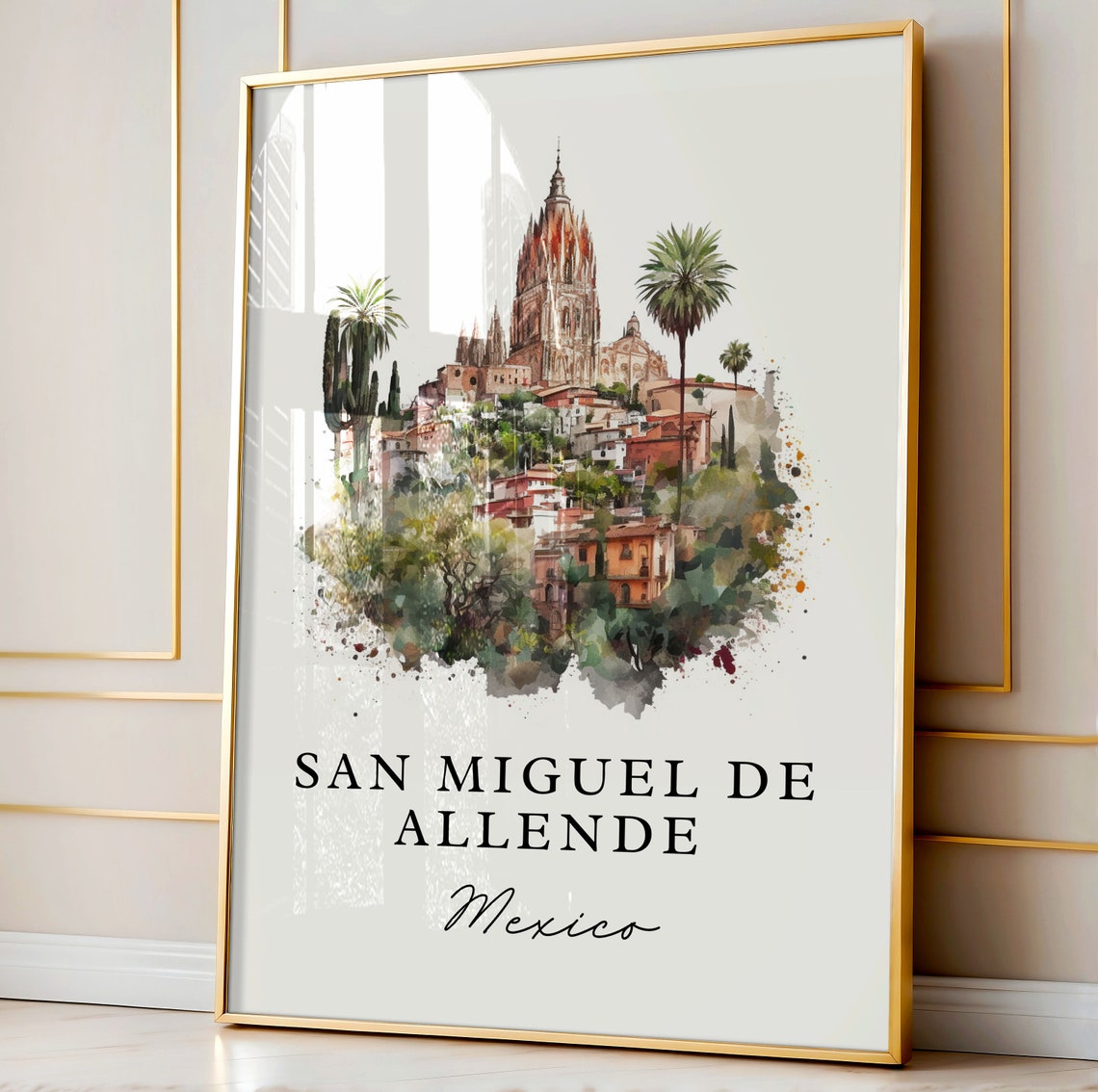San Miguel De Allende Travel Poster, Custom Text - Image 4