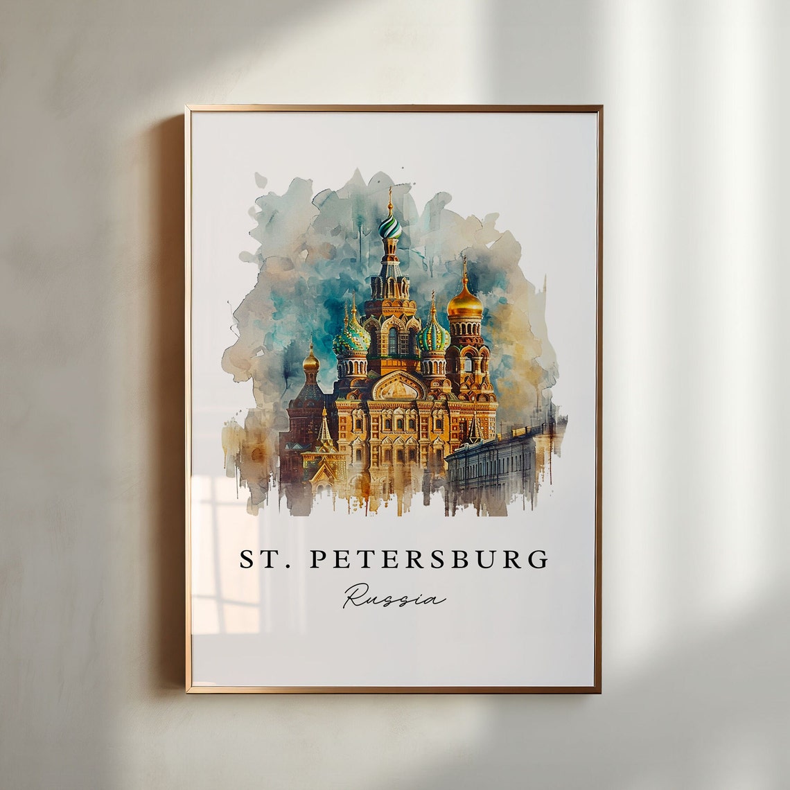 St Petersburg Russia Travel Poster, Custom Text