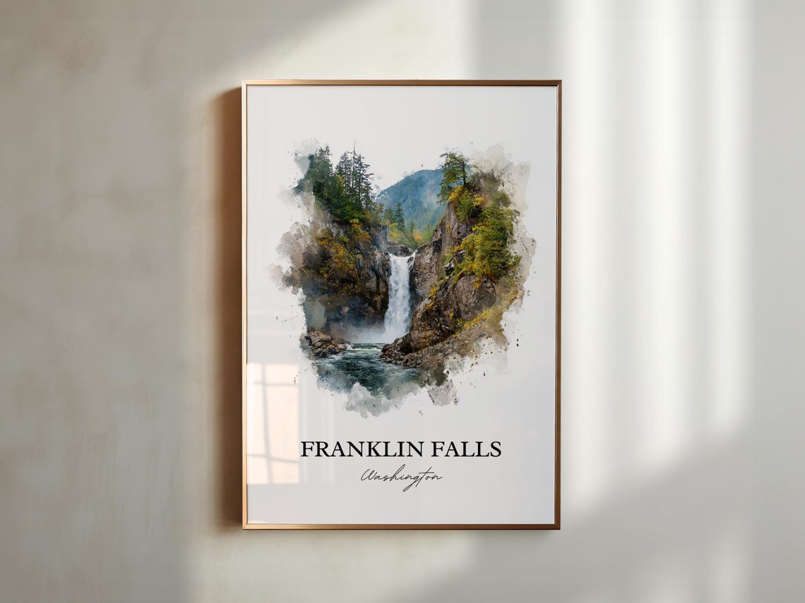 Franklin Falls Washington Pine Valley Waterfall Nature Poster - Image 6