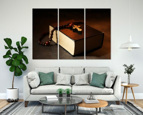 Bible With Cross Decor For Wall Bible Art For Gift Wooden Cross Art On Christian Religion Modern Decoration Church Art For Wall