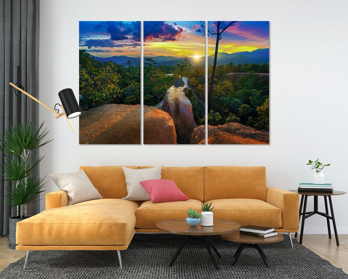 Pai Canyon Thailand Sunset Rocky Ridge Over Jungle Valley Poster - Image 5
