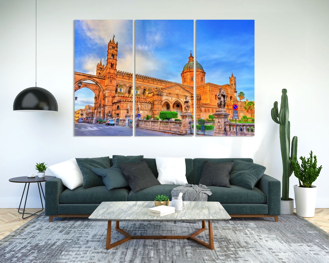 Palermo Cathedral Sicily Arab Norman Architecture Triptych Wall Poster - Image 2