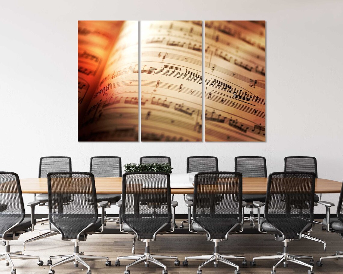 Vintage Sheet Music Close Up Warm Glow Classical Music Lover Wall Art Poster - Image 4