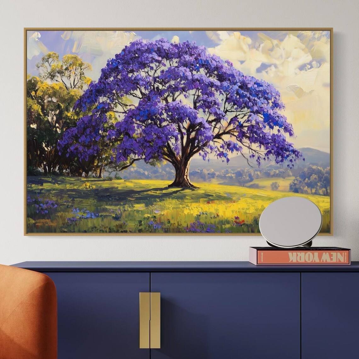Jacaranda Tree Art Print, Botanical Landscape