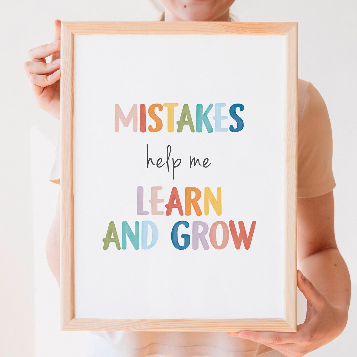 Mistakes Help Me Learn Poster, Growth Mindset Affirmations - Image 7