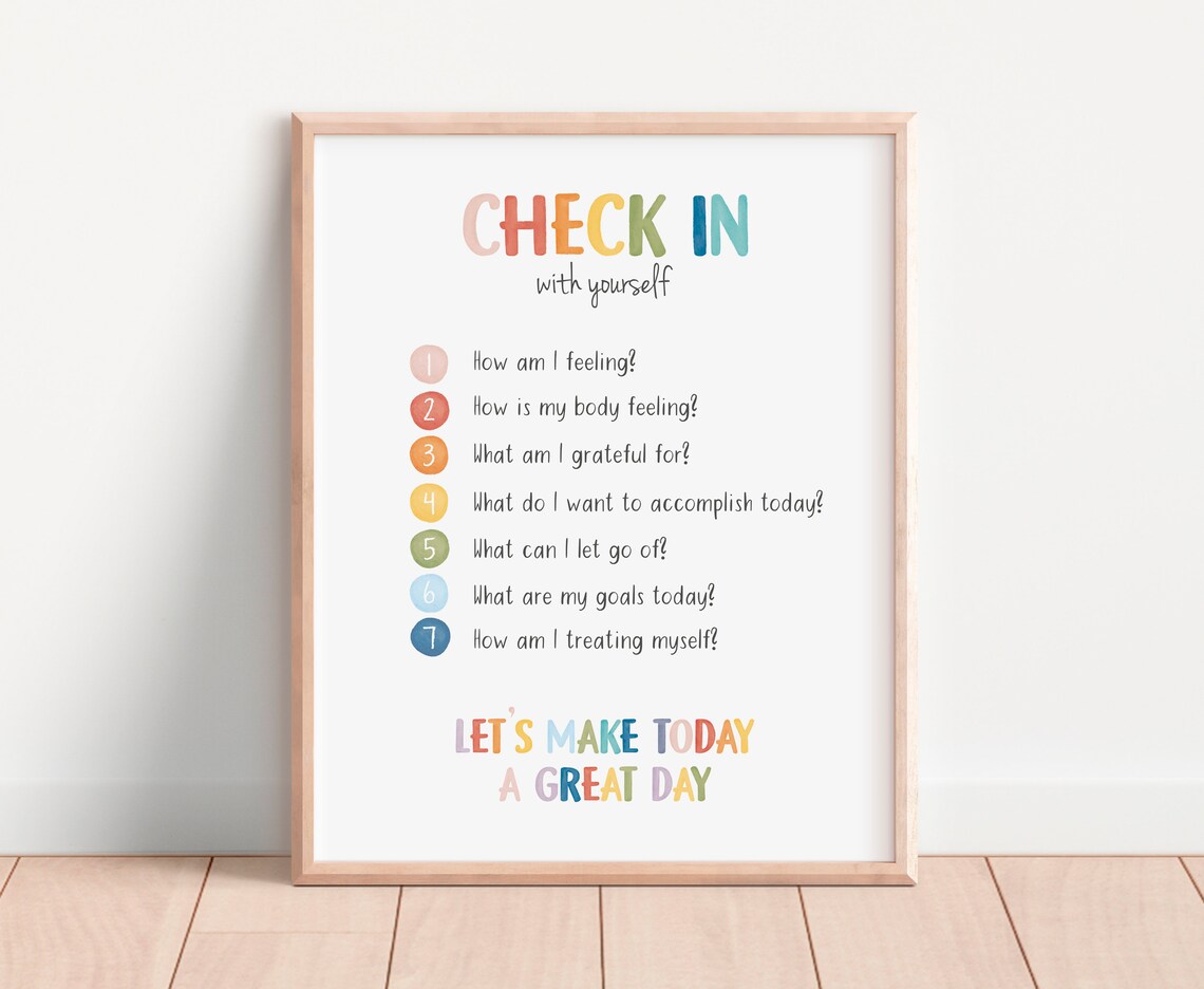 Daily Check In Poster, School Counselor Decor - Image 7