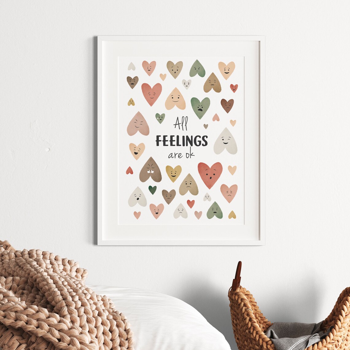 Feelings Chart Therapy Office Decor Poster, Boho - Image 8