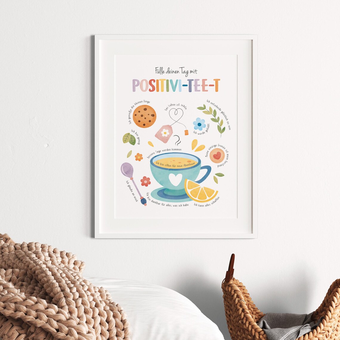 Positivi Tea German Affirmations Art Print - Image 5