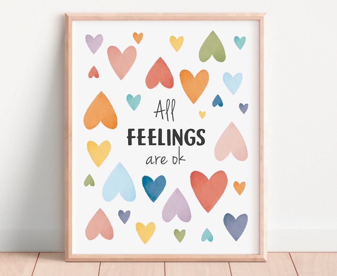 All Feelings Are Ok Poster, Mental Health Chart - Image 6
