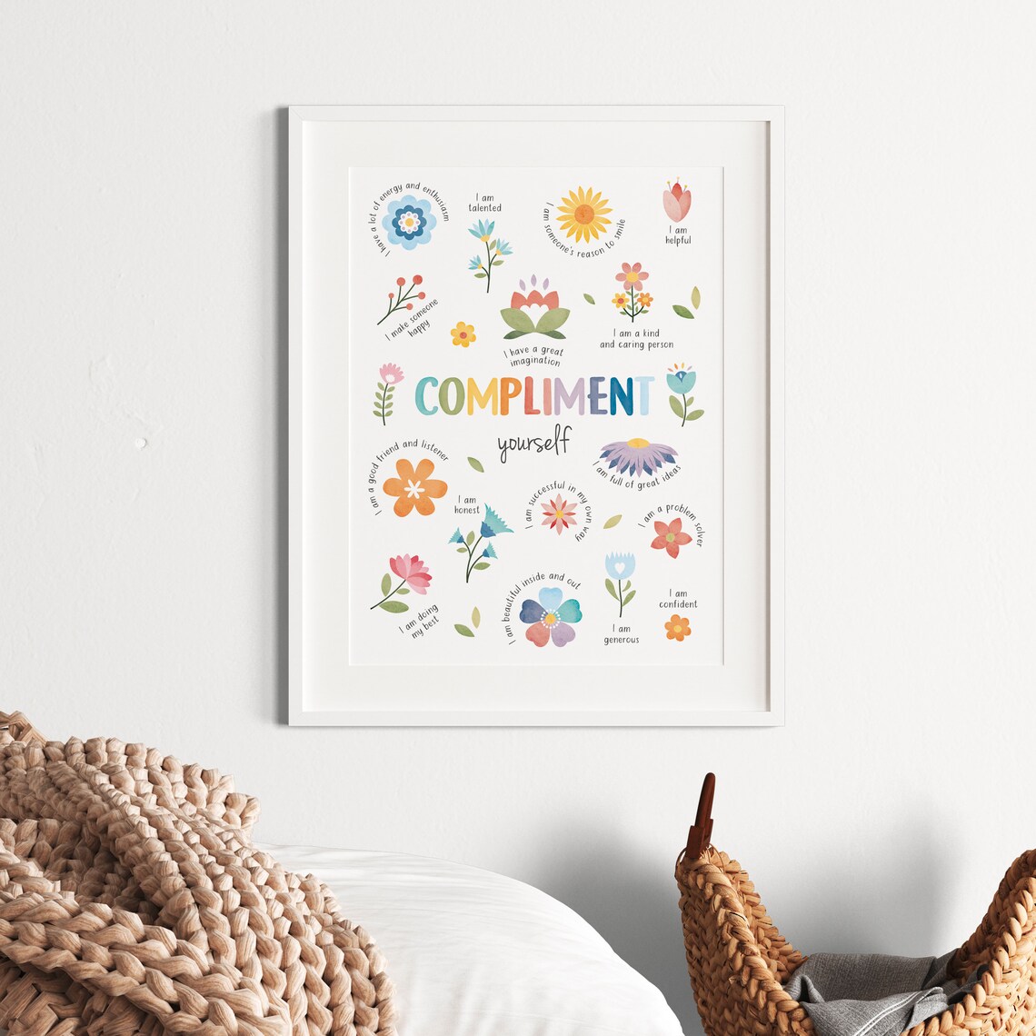 Compliment Yourself Therapy Office Decor Poster - Image 8