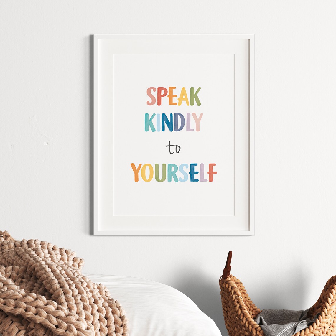 Speak Kindly To Yourself Positive Affirmation Poster - Image 5