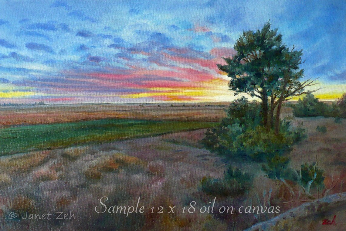 Custom Landscape Oil Painting, Seascape Nature Art Print