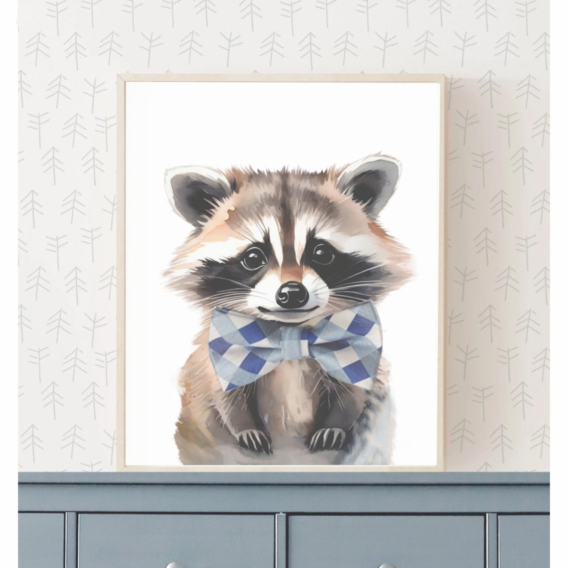Baby Raccoon With Bow Tie Print Baby Animals Bow Ties Woodland Nursery Decor Baby Boy Nursery Wall Art Watercolor Art Art