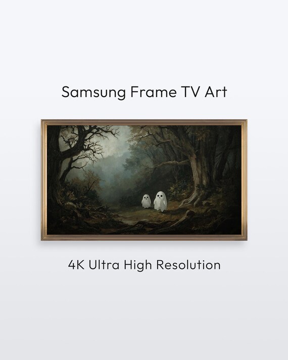 Ghosts In Forest Spooky Halloween Art Samsung Frame Tv 4k Print