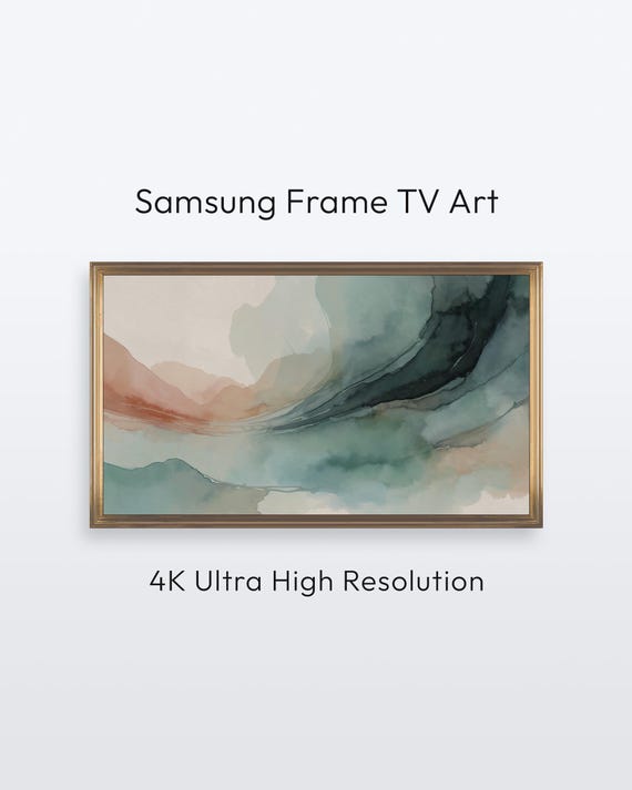 Abstract Art For Samsung Frame Tv Minimalist Watercolor Image 4k Print