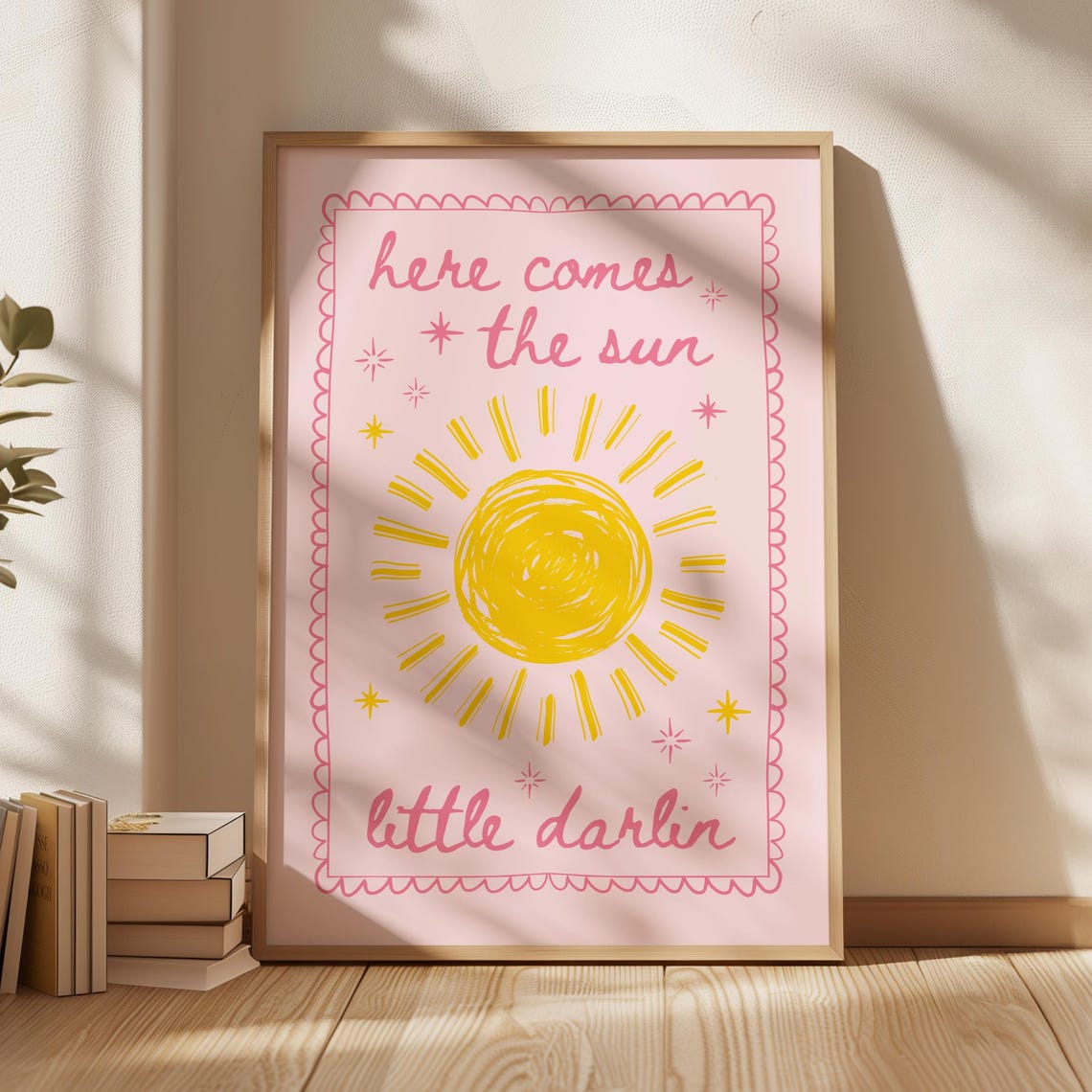 Here Comes The Sun Little Darling Nursery Art Print