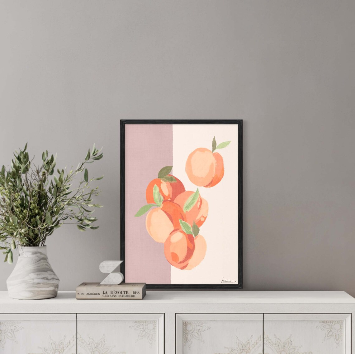 Peaches Print Fruit Wall Art Home Decoration Poster For Kitchen - Image 2