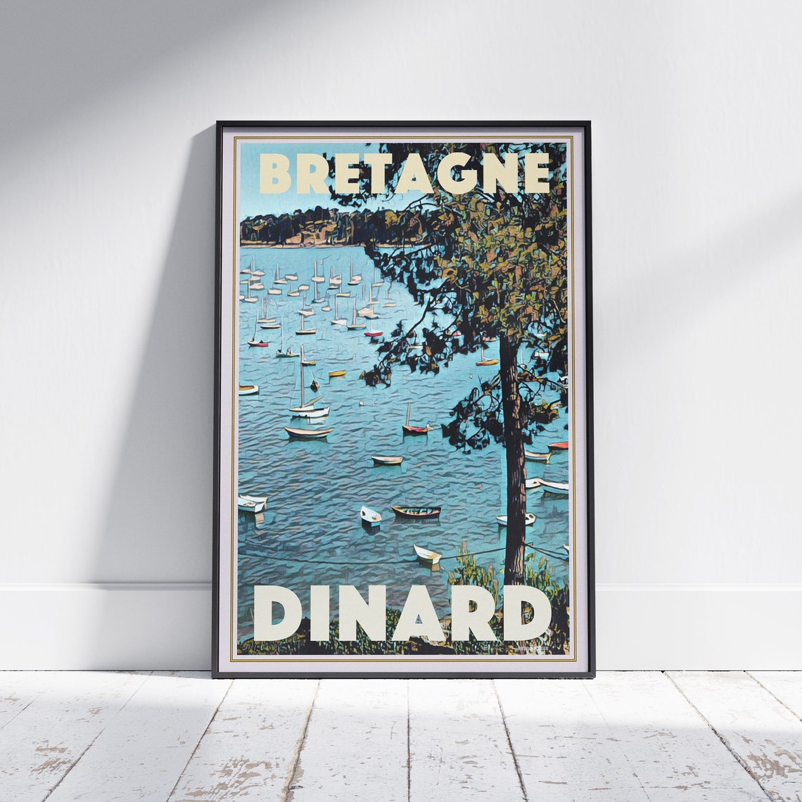 Dinard Poster Boats By Alecse Limited Edition Brittany Poster Series Dinard Gallery Wall Print Of Bretagne France Travel Poster