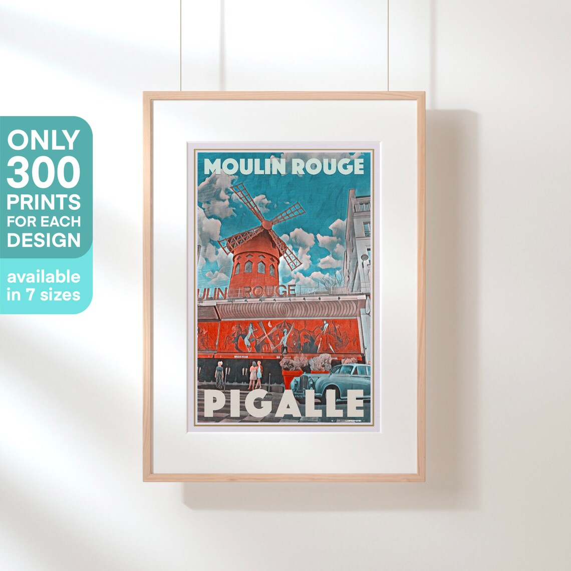 Paris Poster Pigalle Moulin Rouge By Alecse Limited Edition Montmartre Poster France Travel Poster Paris Souvenir - Image 3