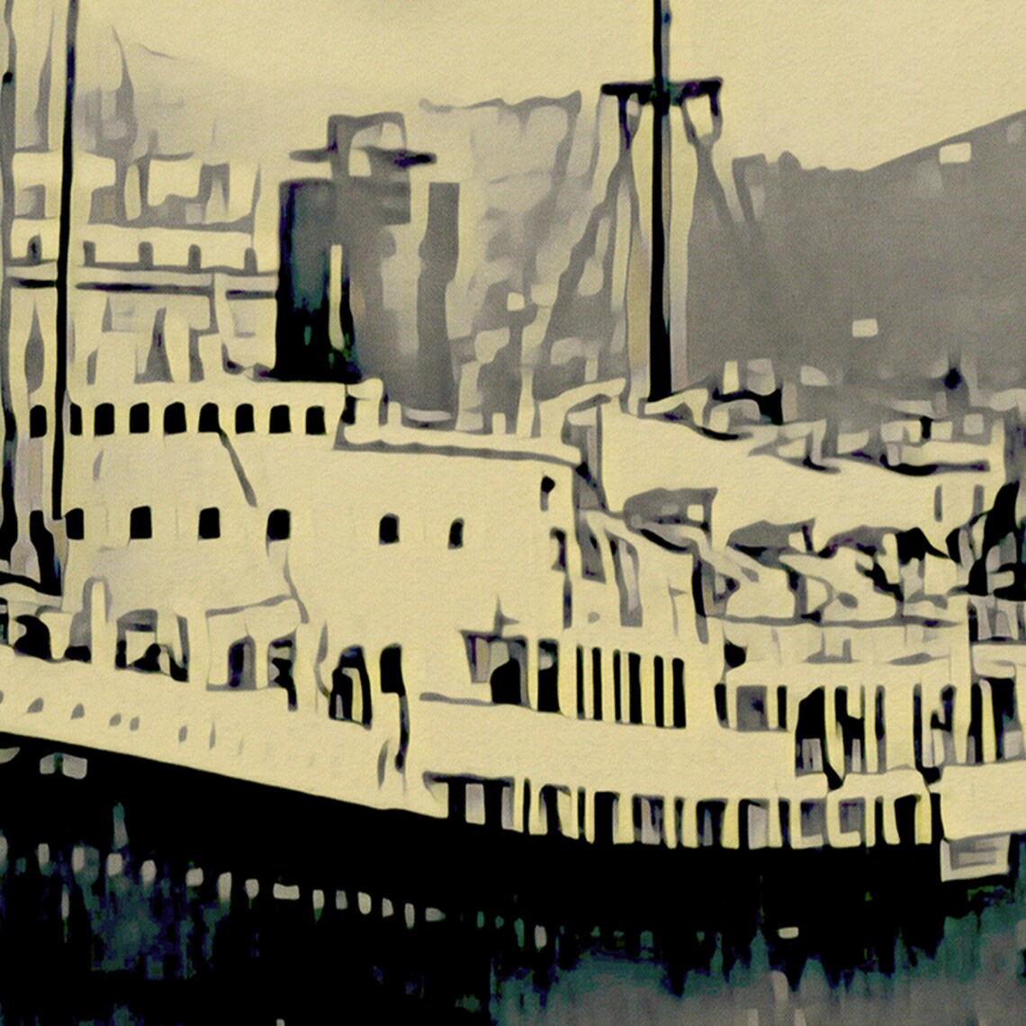Ajaccio La Corse en Yacht Vintage Harbor Ship Sailing Travel Poster - Image 4
