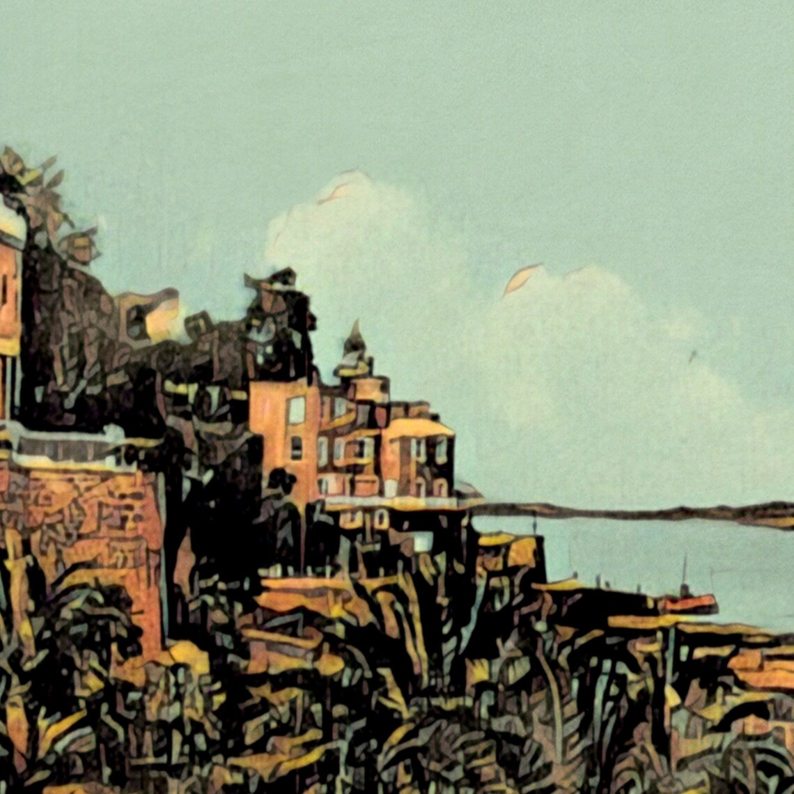 Dinard Palm Beach Emerald Coast Brittany France Vintage Travel Poster - Image 4