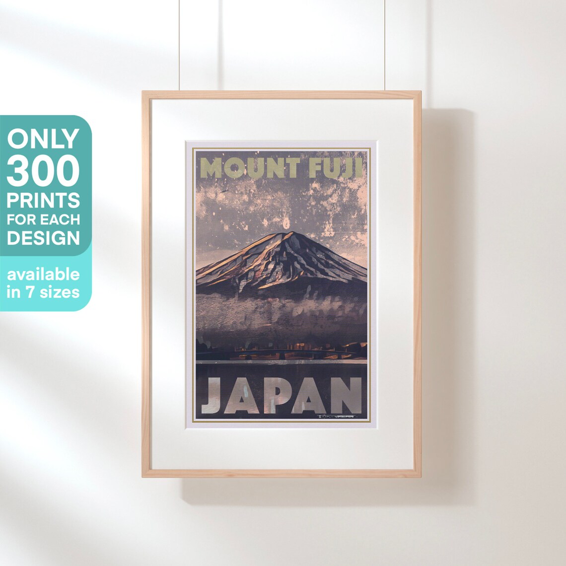 Mount Fuji Poster Japan By Alecse Limited Edition Japan Travel Poster Classic Mount Fuji Print Japanese Print Fuji Travel Poster - Image 3