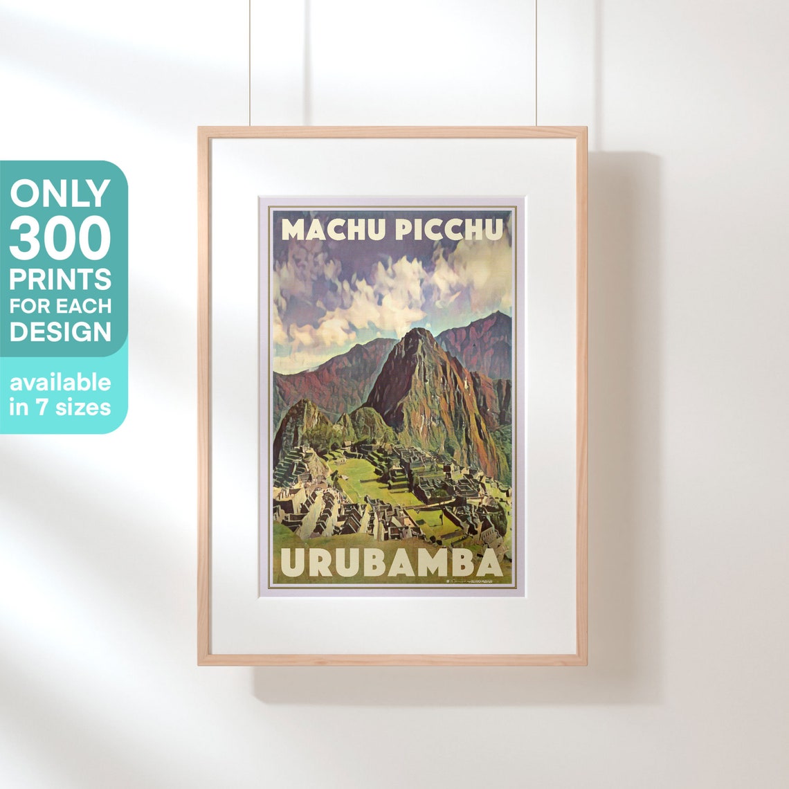 Machu Picchu Urubamba Peru Inca Ruins Mountain Retro Travel Poster - Image 3