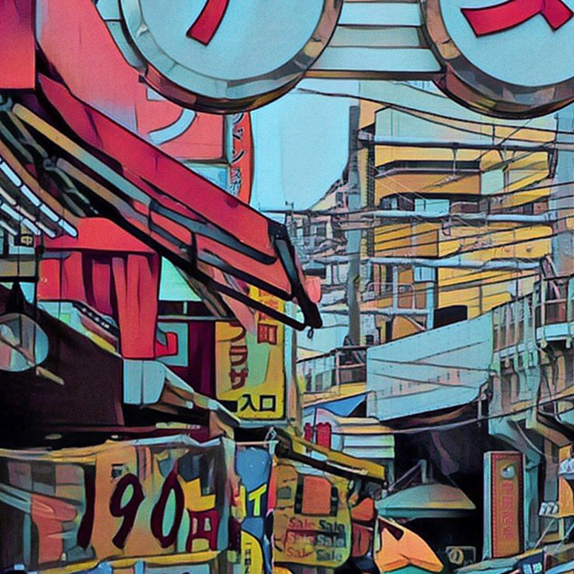 Tokyo Poster Market By Alecse Limited Edition Japan Travel Poster Tokyo Print Japan Travel Wall Tokyo Travel Wall Tokyo Gift - Image 4