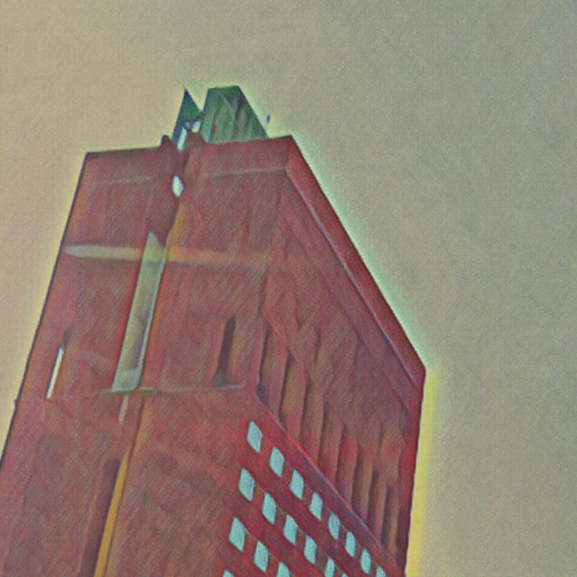 Oslo City Hall Red Brick Towers Norway Vintage Travel Poster - Image 4