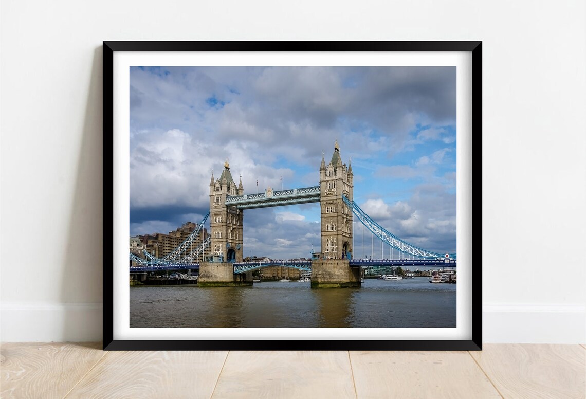 Tower Bridge London Daytime River Thames Iconic Landmark Poster