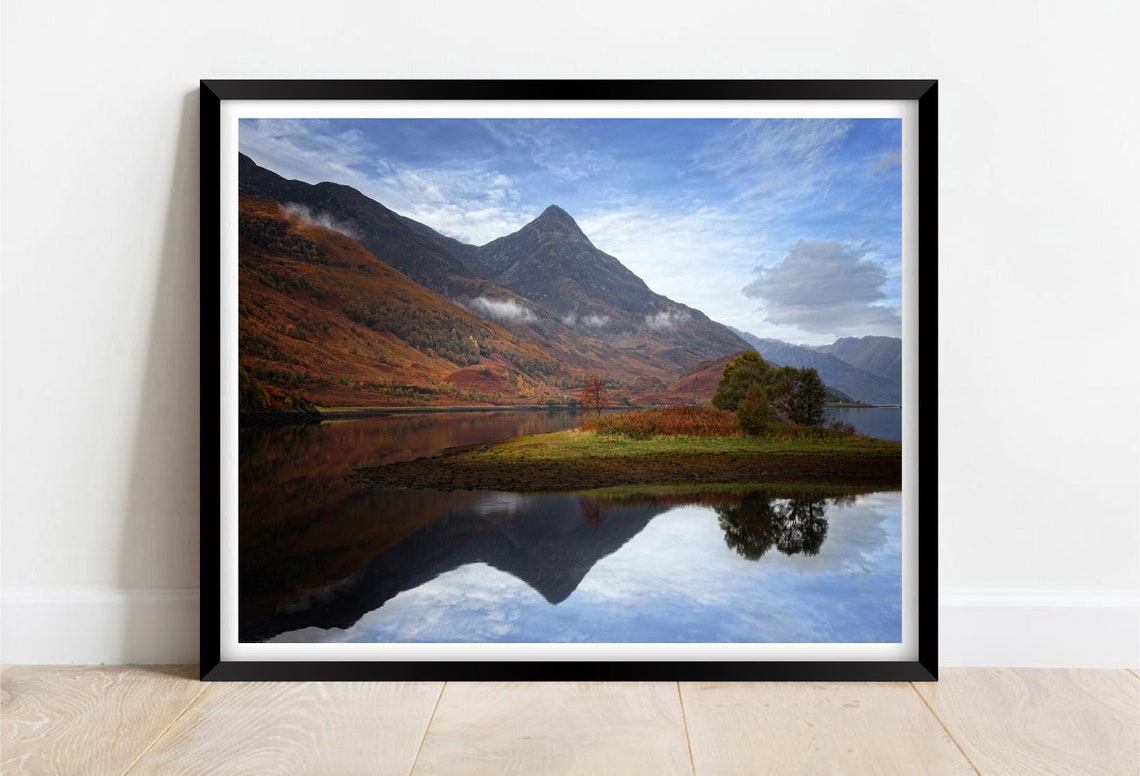 Pap Of Glencoe Scotland Pyramid Peak Reflected In The Loch Poster