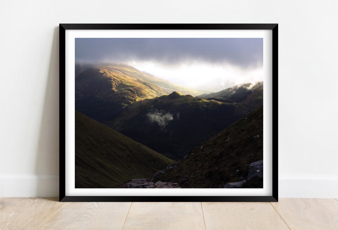 Ben Nevis Grampian Mountains Scotland Dramatic Moody Light Poster