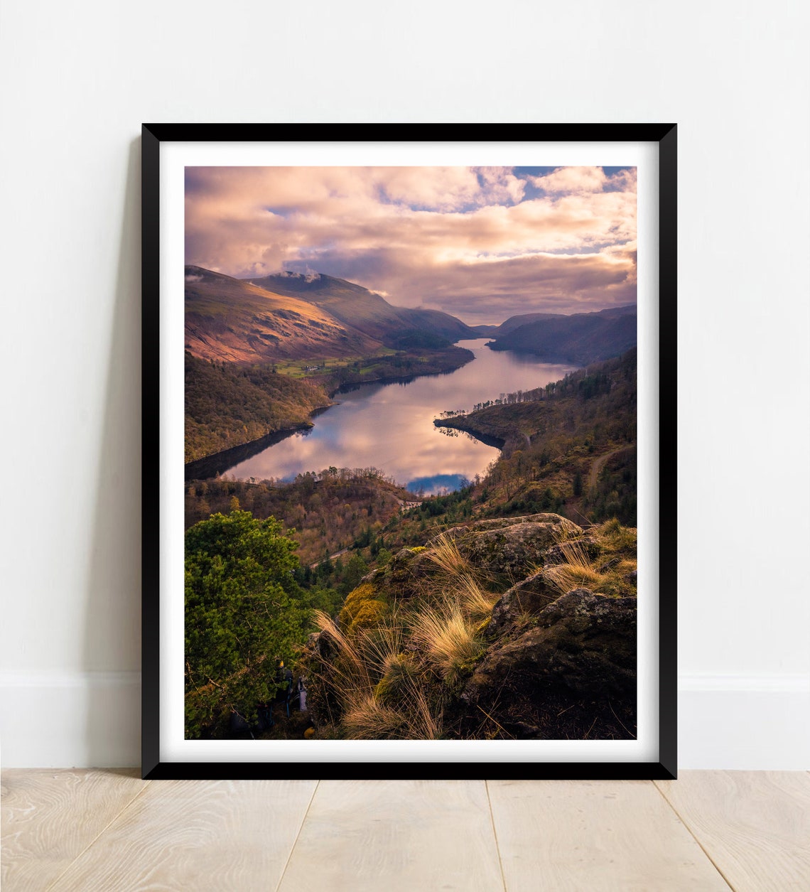 Thirlmere Lake District Cumbria Sunset Fells Reflection Poster