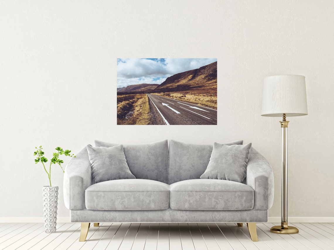 Glencoe Scotland Open Road Through Dramatic Mountain Valley Poster - Image 2