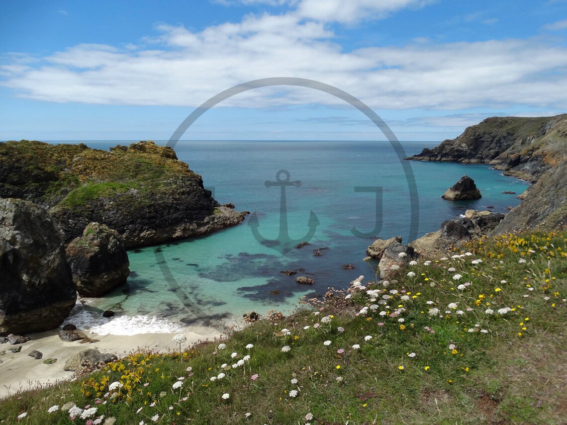 Kynance Cove Cornwall Turquoise Water And Sandy Beach Poster - Image 3