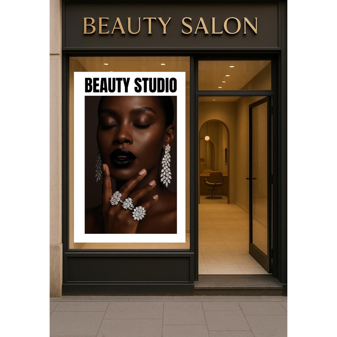 Professional Beauty Salon Poster, Feminine Fashion Print