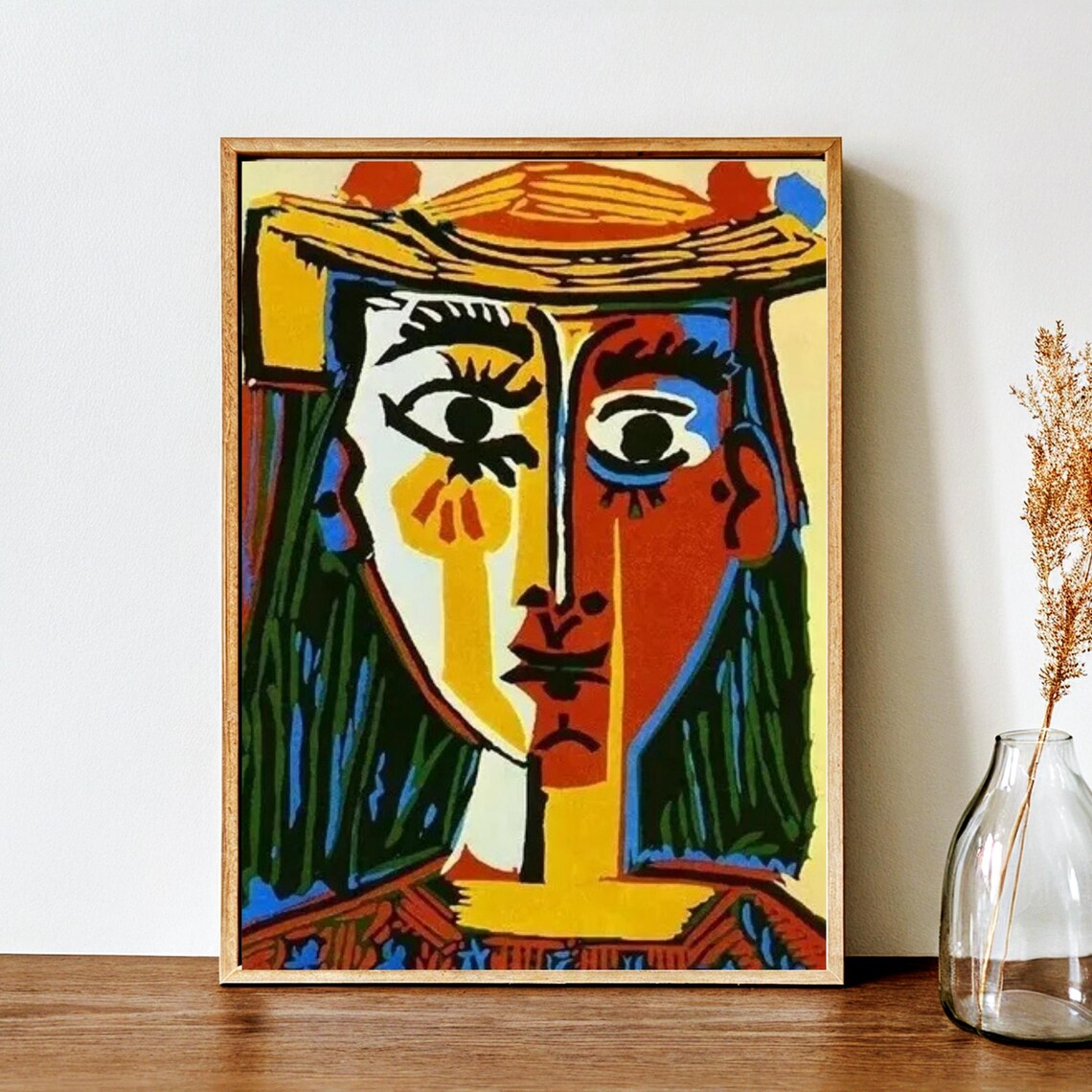 Abstract Woman Oil Painting, Elegant Portrait