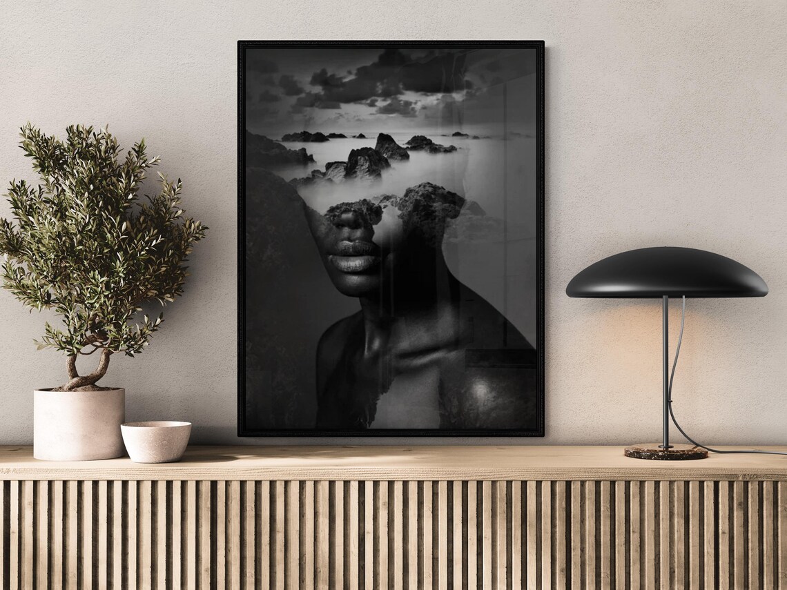 Abstract Woman Portrait, Modern Contemporary Artwork