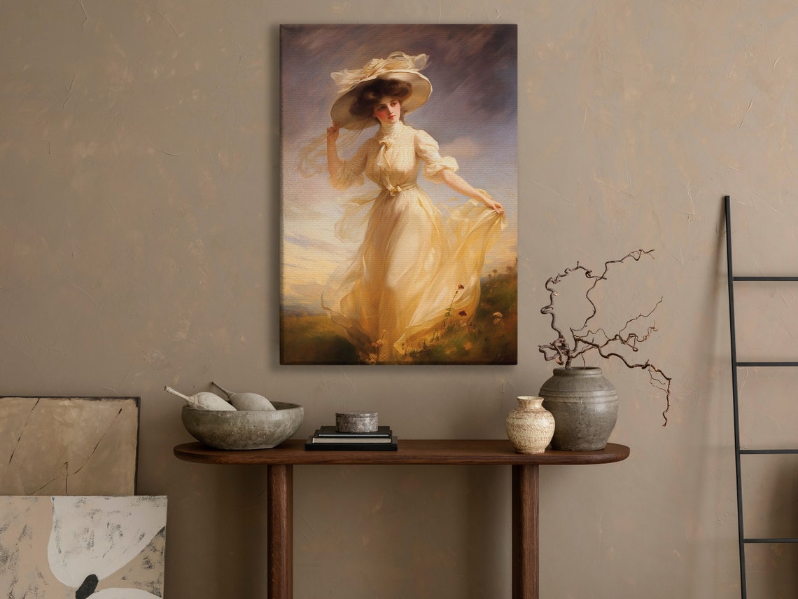 Country Victorian Woman Painting Country Woman Art Print Victorian Woman Print Gothic Woman Art Print Victorian Poster Print - Image 4