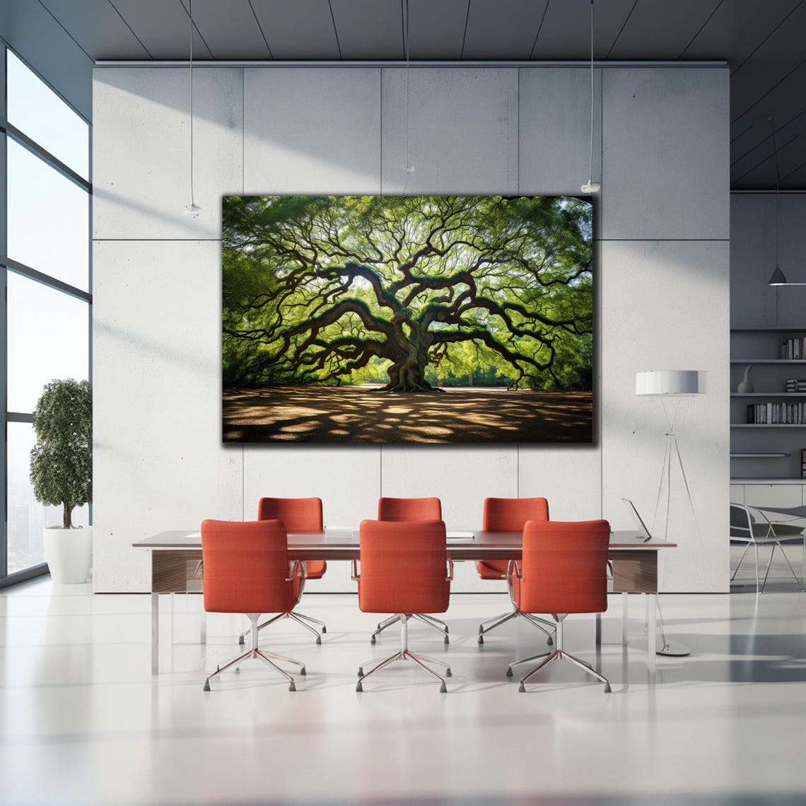 Angel Oak Tree Charleston SC Mossy Limbs Green Canopy Nature Poster - Image 2